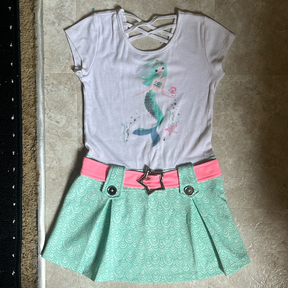 Basic Editions Mermaid Dress. Girls size S/6.